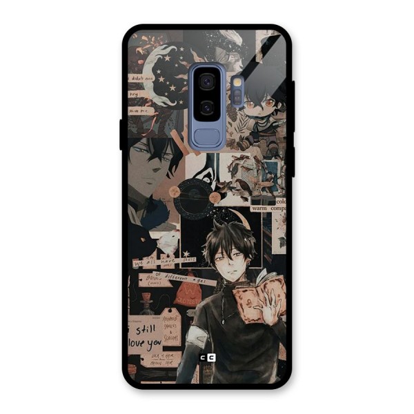 Yuno Collage Glass Back Case for Galaxy S9 Plus