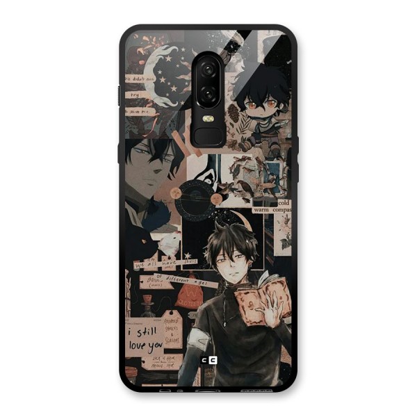 Yuno Collage Glass Back Case for OnePlus 6