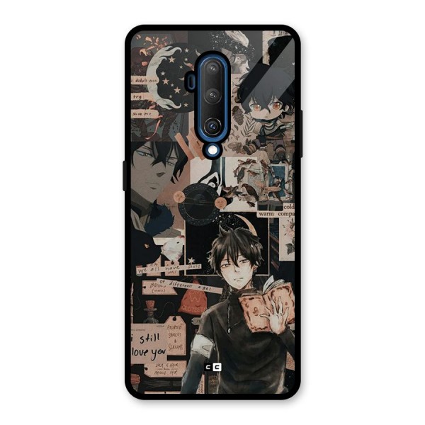 Yuno Collage Glass Back Case for OnePlus 7T Pro