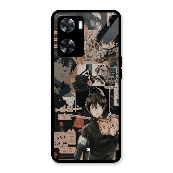 Yuno Collage Glass Back Case for Oppo A77s