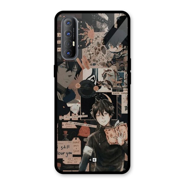 Yuno Collage Glass Back Case for Oppo Reno3 Pro