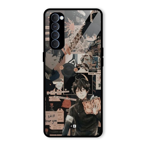 Yuno Collage Glass Back Case for Oppo Reno4 Pro