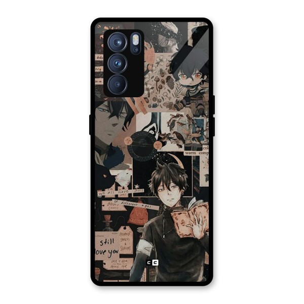 Yuno Collage Glass Back Case for Oppo Reno6 Pro 5G