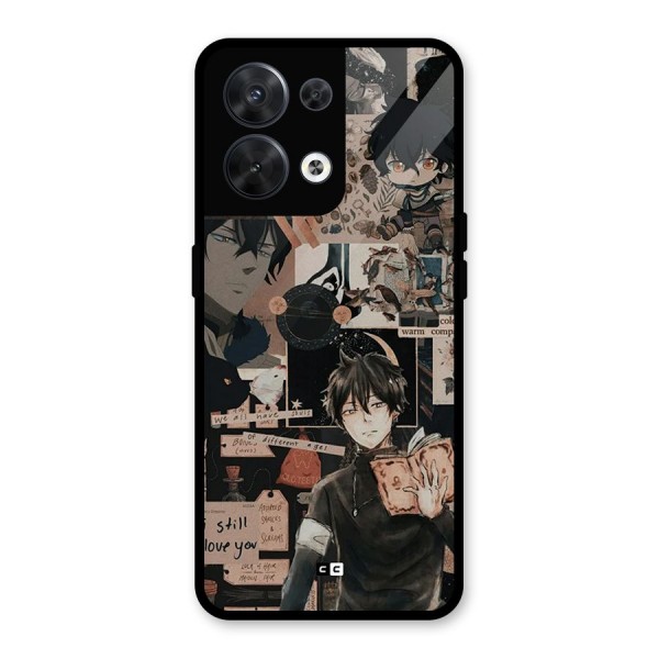 Yuno Collage Glass Back Case for Oppo Reno8 5G