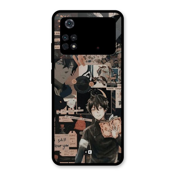 Yuno Collage Glass Back Case for Poco M4 Pro 4G