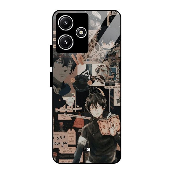 Yuno Collage Glass Back Case for Poco M6 Pro