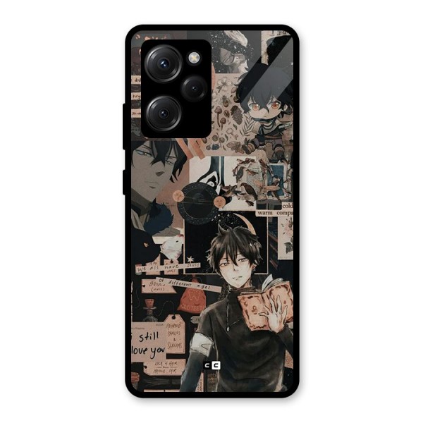 Yuno Collage Glass Back Case for Poco X5 Pro