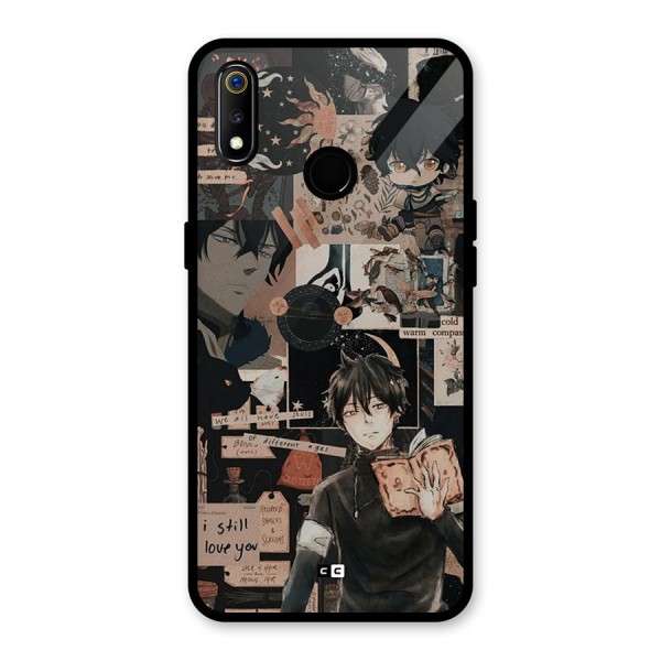 Yuno Collage Glass Back Case for Realme 3