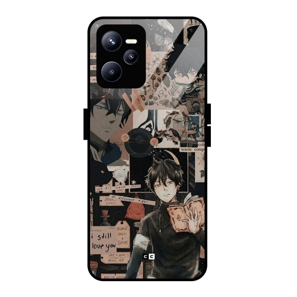 Yuno Collage Glass Back Case for Realme C35