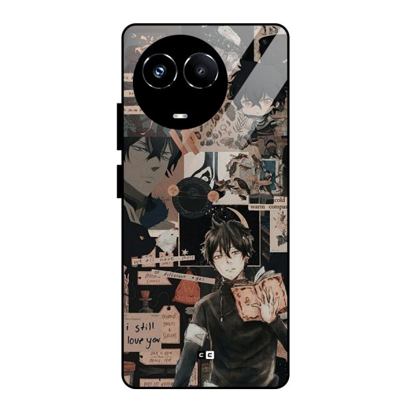 Yuno Collage Glass Back Case for Realme Narzo 60X