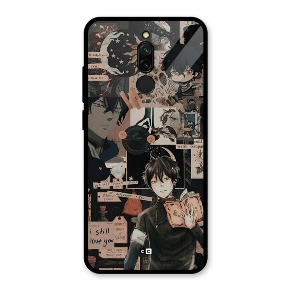 Yuno Collage Glass Back Case for Redmi 8