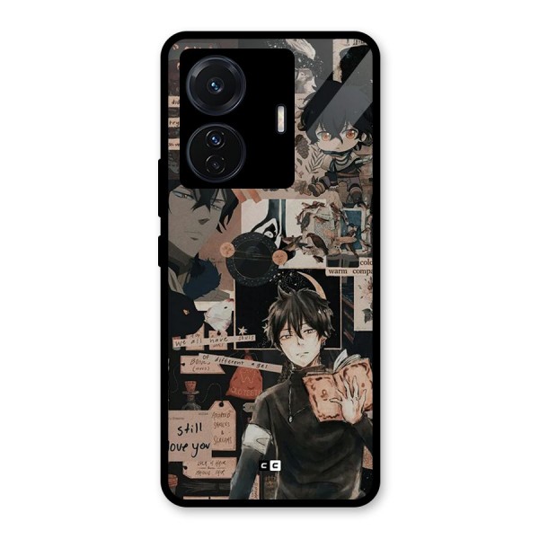 Yuno Collage Glass Back Case for Vivo T1 Pro