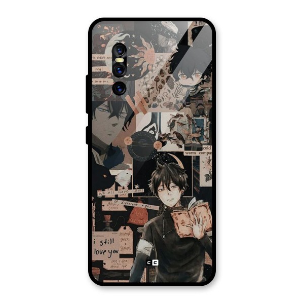 Yuno Collage Glass Back Case for Vivo V15 Pro