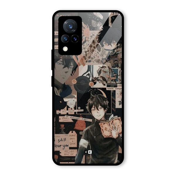 Yuno Collage Glass Back Case for Vivo V21 5G