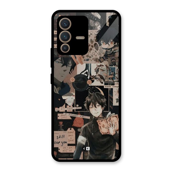 Yuno Collage Glass Back Case for Vivo V23 5G