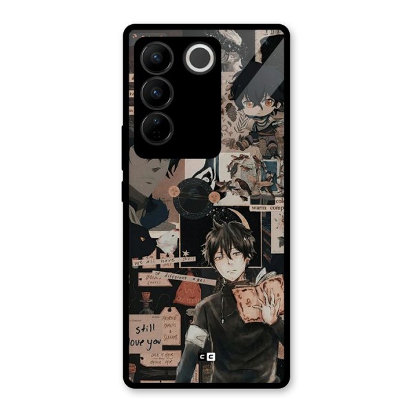 Yuno Collage Glass Back Case for Vivo V27