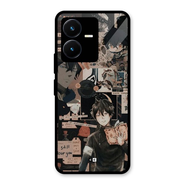 Yuno Collage Glass Back Case for Vivo Y22