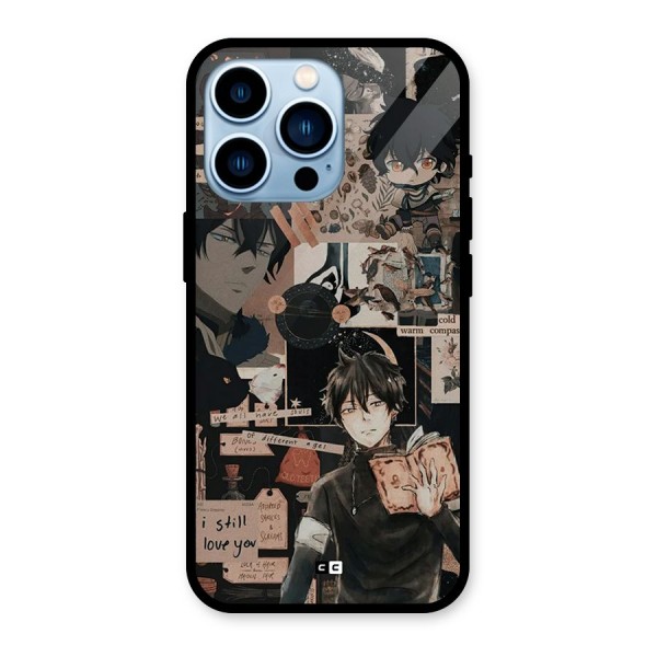 Yuno Collage Glass Back Case for iPhone 13 Pro