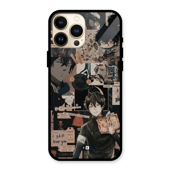 Yuno Collage Glass Back Case for iPhone 13 Pro Max