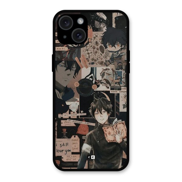 Yuno Collage Metal Back Case for iPhone 15 Plus