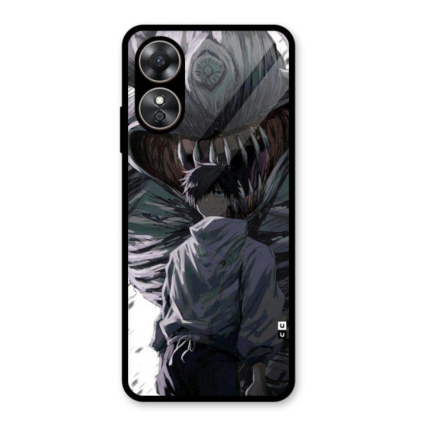 Yuta Strongest Curse User Glass Back Case for Oppo A17