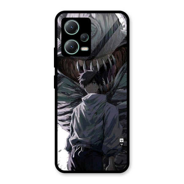 Yuta Strongest Curse User Glass Back Case for Poco X5