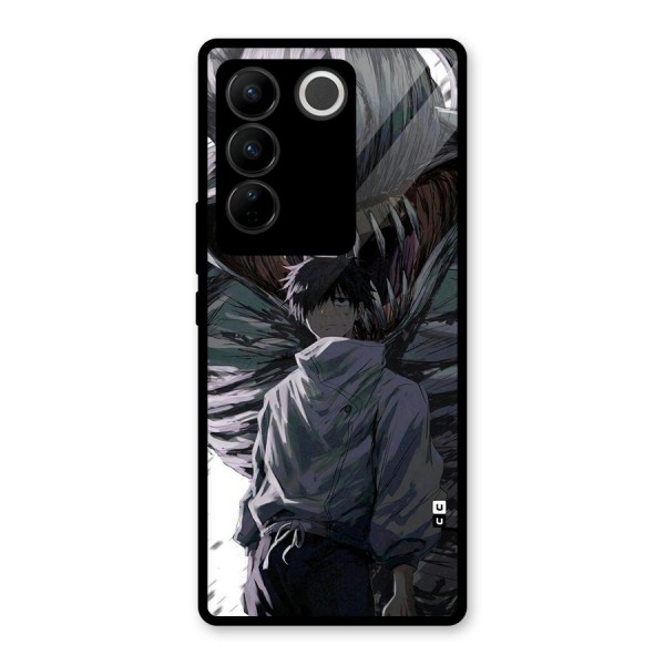 Yuta Strongest Curse User Glass Back Case for Vivo V27