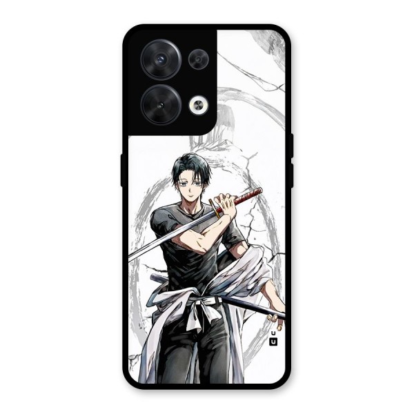 Yuta With Katana Glass Back Case for Oppo Reno8 5G