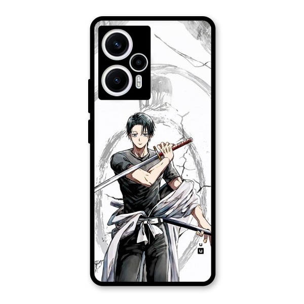 Yuta With Katana Glass Back Case for Poco F5