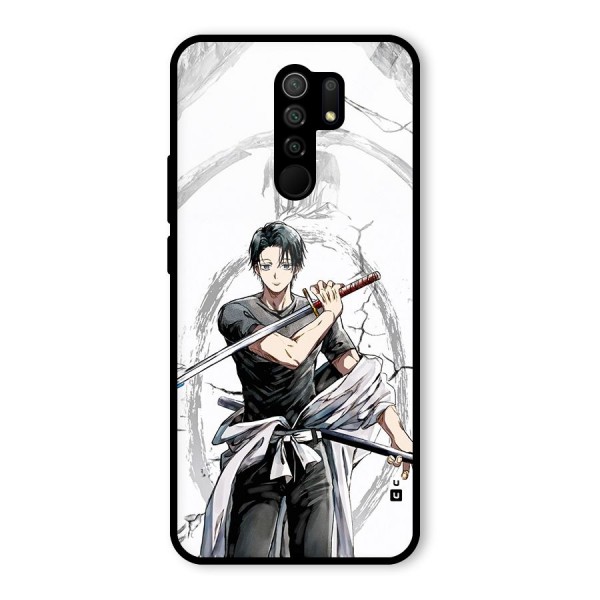 Yuta With Katana Glass Back Case for Redmi 9 Prime