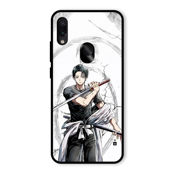 Yuta With Katana Glass Back Case for Redmi Note 7