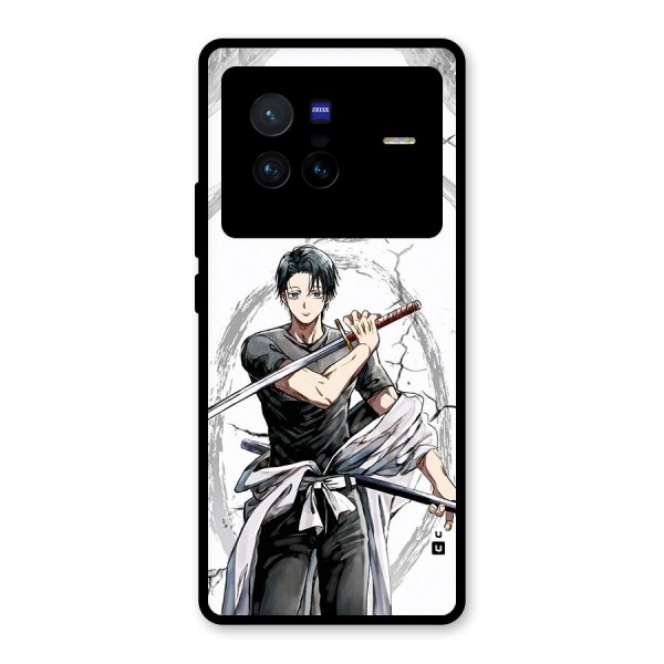 Yuta With Katana Glass Back Case for Vivo X80