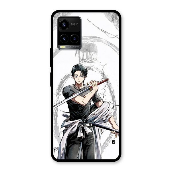 Yuta With Katana Glass Back Case for Vivo Y21 2021