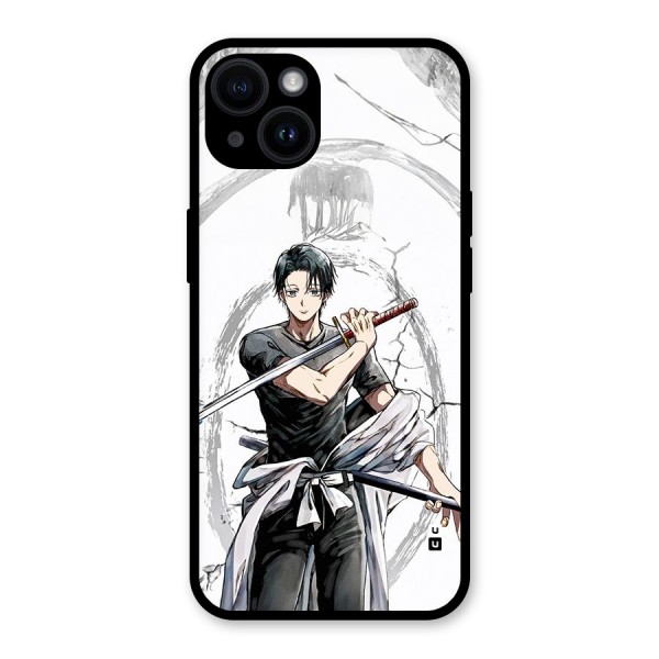 Yuta With Katana Glass Back Case for iPhone 14