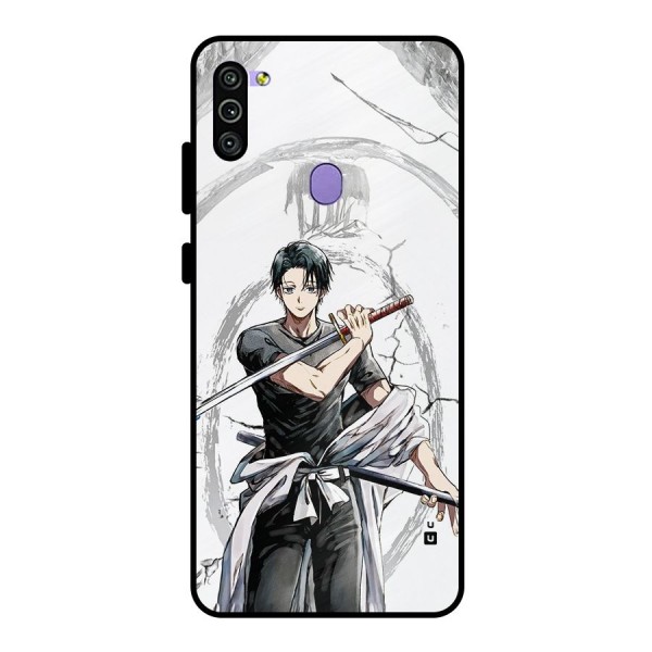 Yuta With Katana Metal Back Case for Galaxy M11