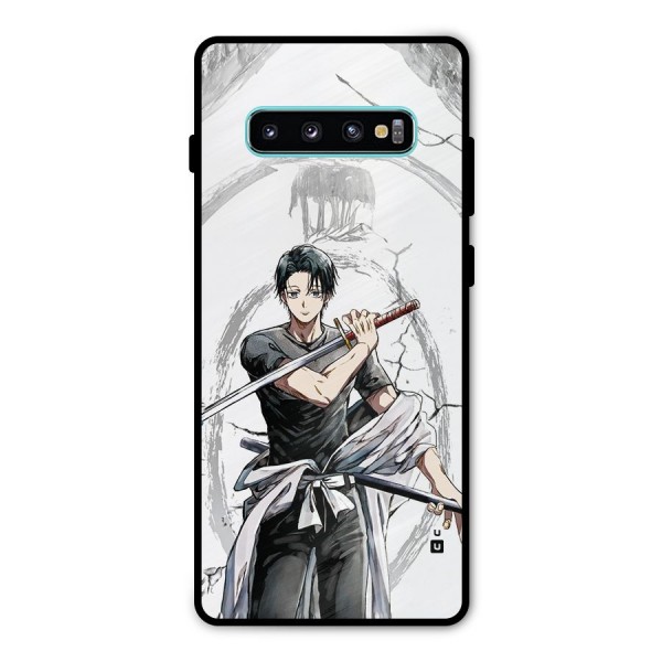 Yuta With Katana Metal Back Case for Galaxy S10 Plus