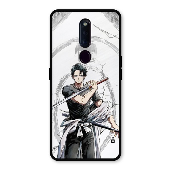 Yuta With Katana Metal Back Case for Oppo F11 Pro