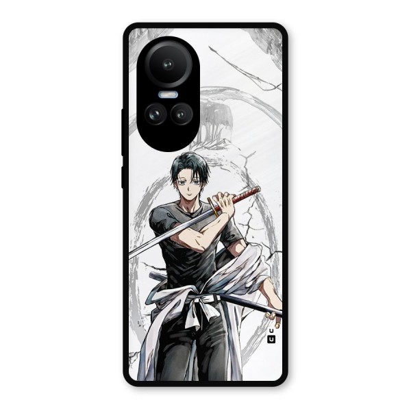 Yuta With Katana Metal Back Case for Oppo Reno10