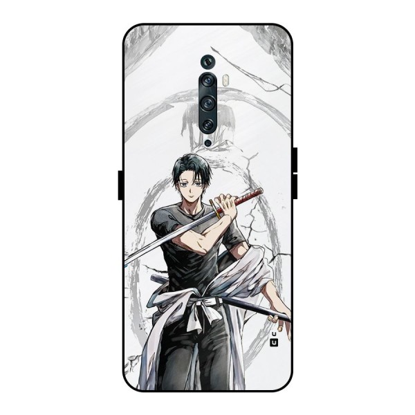 Yuta With Katana Metal Back Case for Oppo Reno2 F