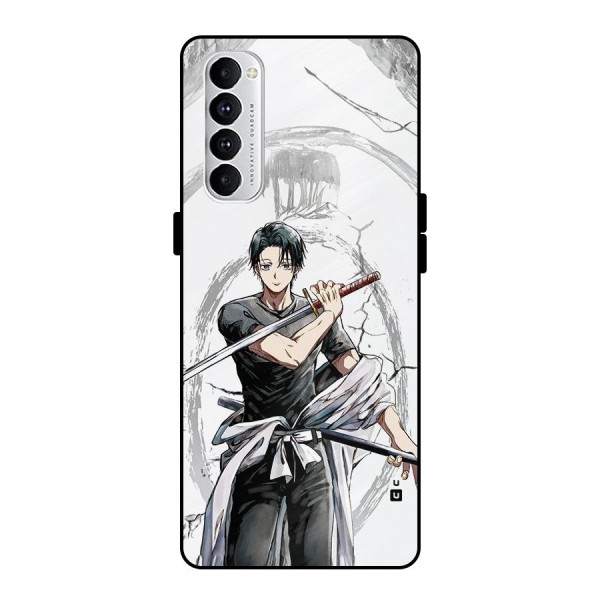 Yuta With Katana Metal Back Case for Oppo Reno4 Pro