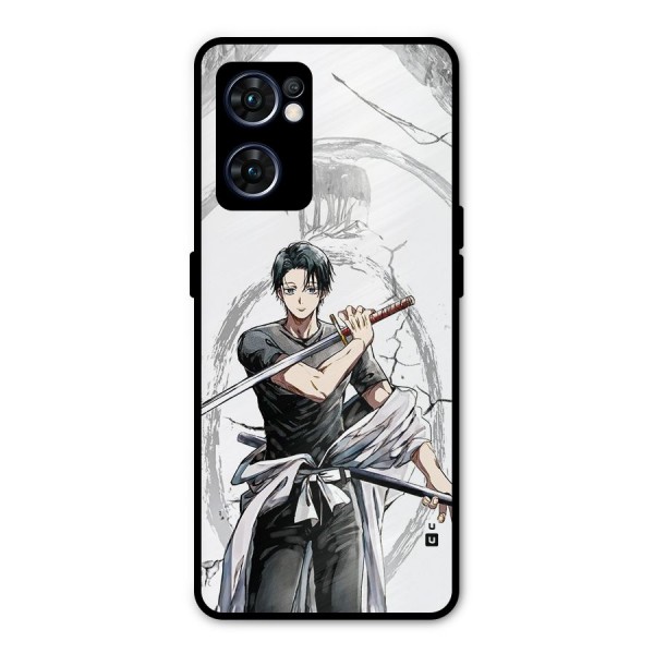 Yuta With Katana Metal Back Case for Oppo Reno7 5G