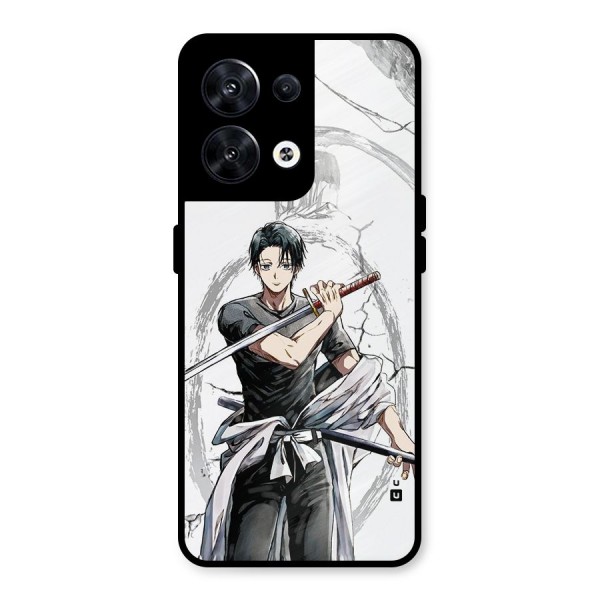 Yuta With Katana Metal Back Case for Oppo Reno8 5G