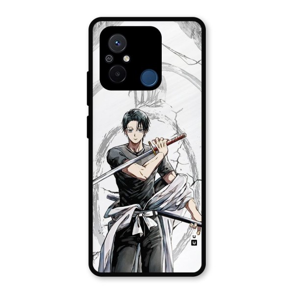 Yuta With Katana Metal Back Case for Poco C55