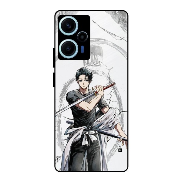 Yuta With Katana Metal Back Case for Poco F5