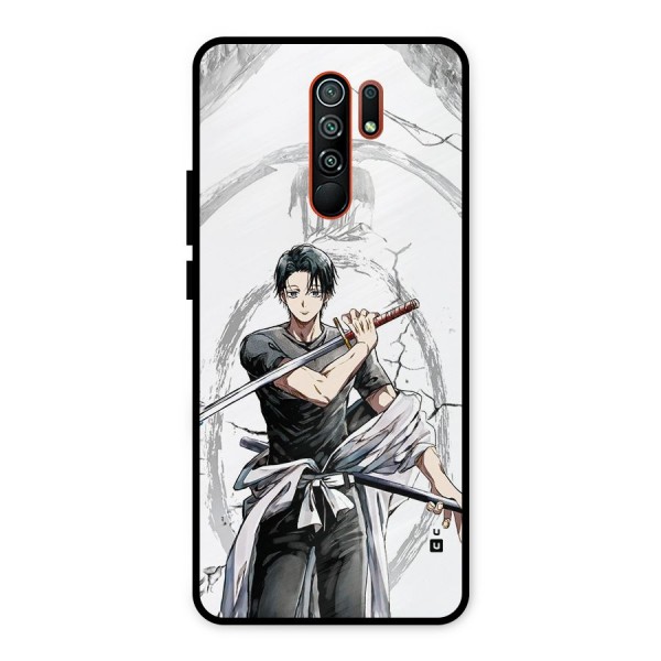 Yuta With Katana Metal Back Case for Redmi 9 Prime