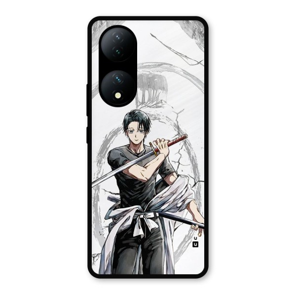 Yuta With Katana Metal Back Case for Vivo T2