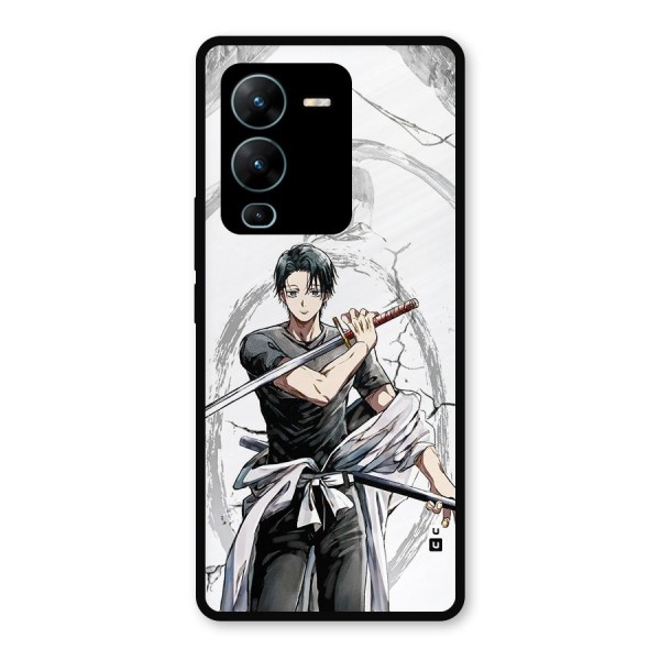 Yuta With Katana Metal Back Case for Vivo V25 Pro