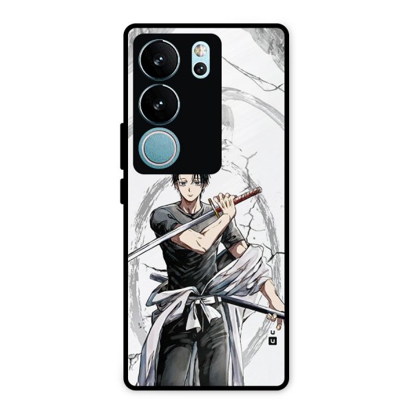 Yuta With Katana Metal Back Case for Vivo V29 Pro