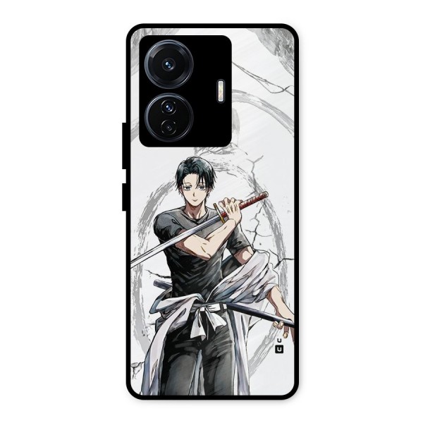 Yuta With Katana Metal Back Case for iQOO Z6