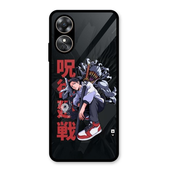 Yuta With Rika Glass Back Case for Oppo A17